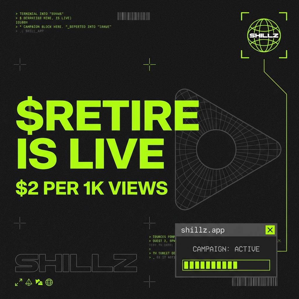 Welcome $RETIRE to the Shillz Network

Shill here: shillz.app/dashboard/shil…