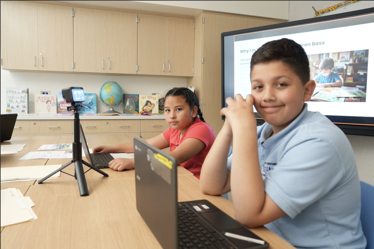 LAUSD_Achieve's tweet image. Kudos to our Climate-forward thinking 4th graders and members of the Climate Action Club at
@92nd Street STEAM Academy for writing letters to
@MayorOfLA advocating for more #GreenSpaces, including parks, that offer peace and calm to communities #NatureintheCity #OutdoorEquity