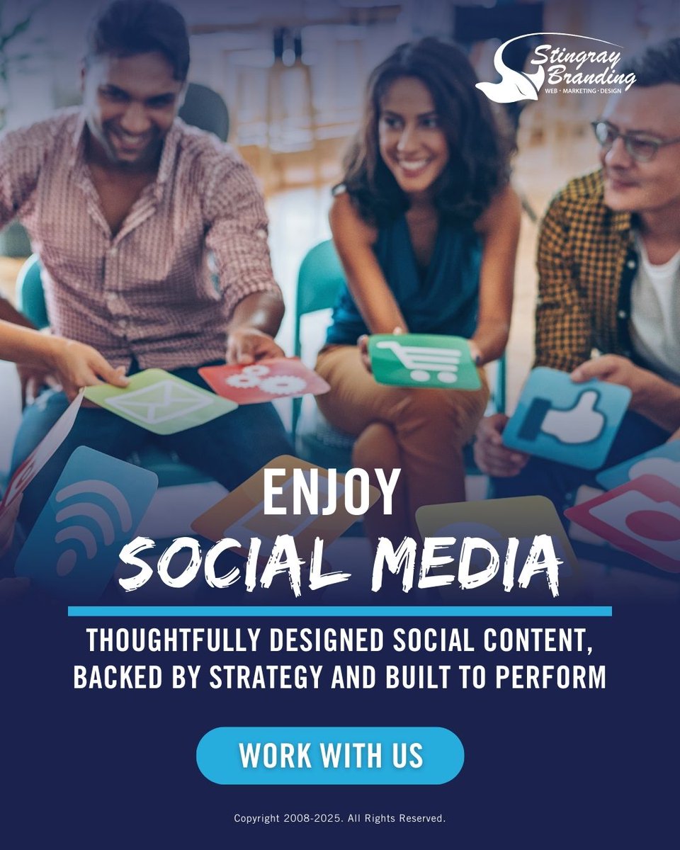 Social media should perform — not just exist. 📱✨

We design strategic content built to engage, convert, and grow your brand. 🚀

Ready to elevate your social presence? Work with us today.
🔗 bit.ly/3OeCeQ0 

#SocialMediaMarketing #DigitalGrowth #StingrayBranding
