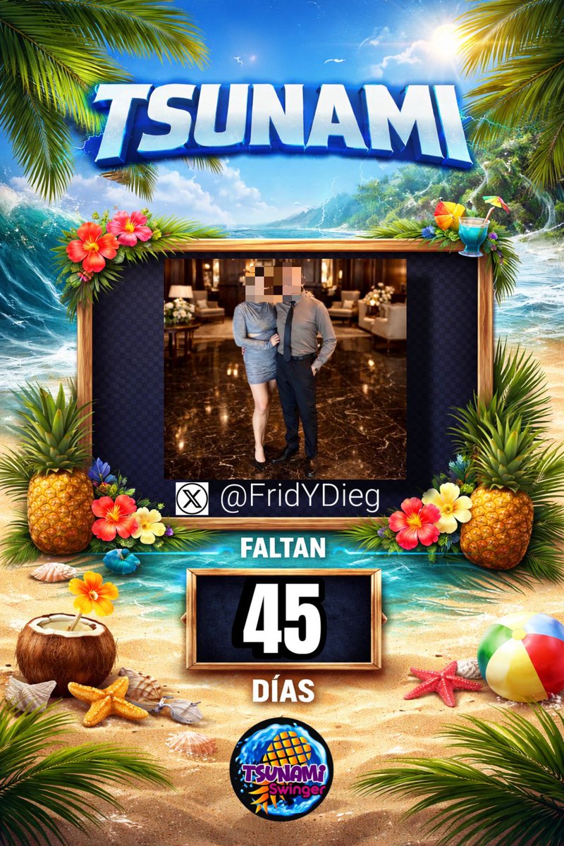 Comenzó ya la cuenta regresiva 
🌊 Tsunami Sw 🌊
Nuestros amigos <a href="/FridYDieg/">Frida Y Diego</a> súper listos para la Ola 🌊
