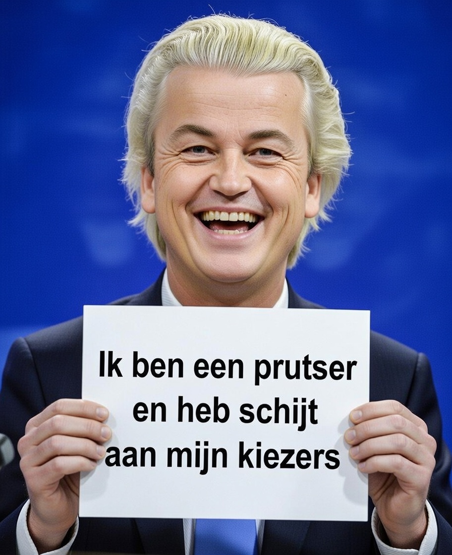 DePrikVan's tweet photo. @ChrisAalberts #Wilders 
Geert Wilders, de prutser des Vaderlands. https://t.co/zSiMxM83JR