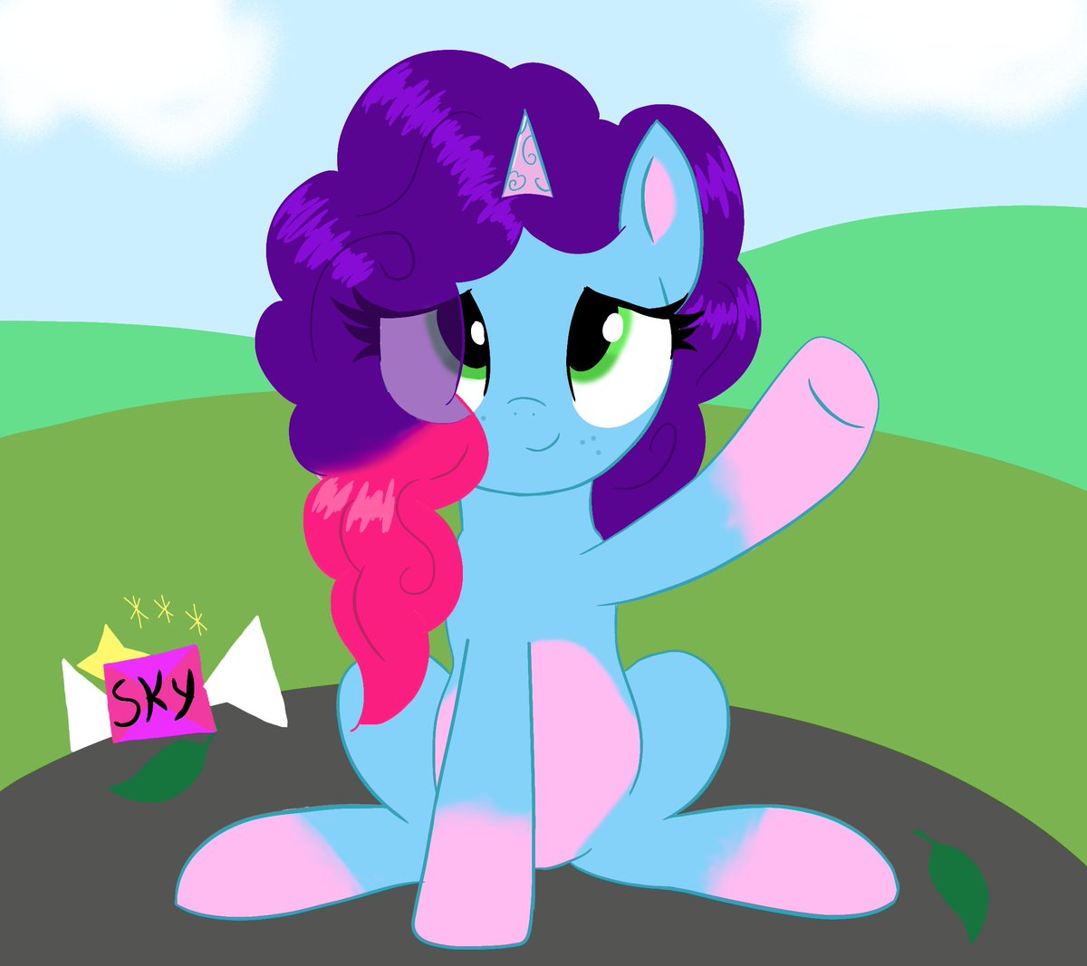 Misty dice Hola 🦋
-------------------
Misty say Hi 🦋

#MLP #MLPG5 #MistyBrightdawn #art