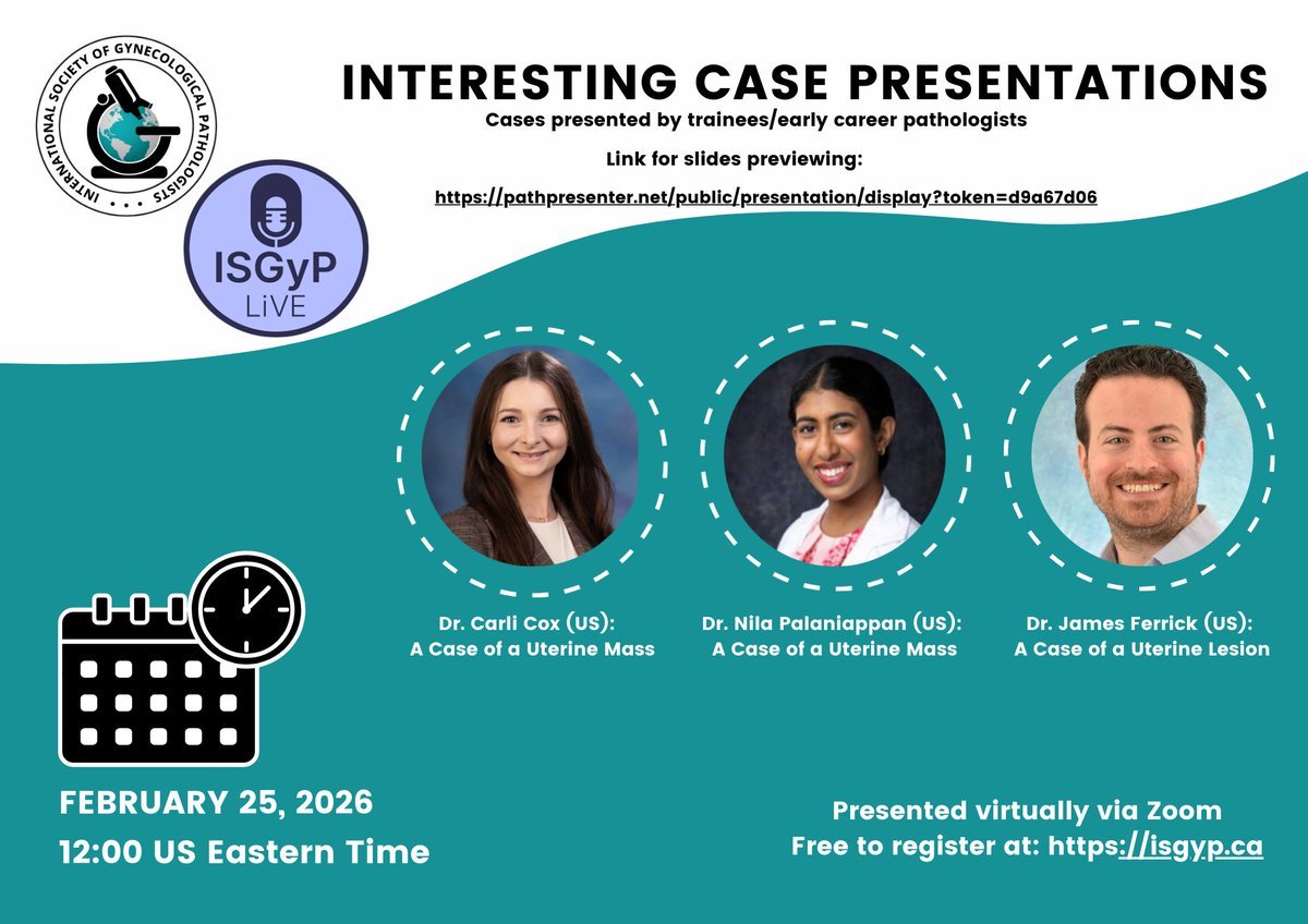 International Society of Gynecologic Pathologists tweet media