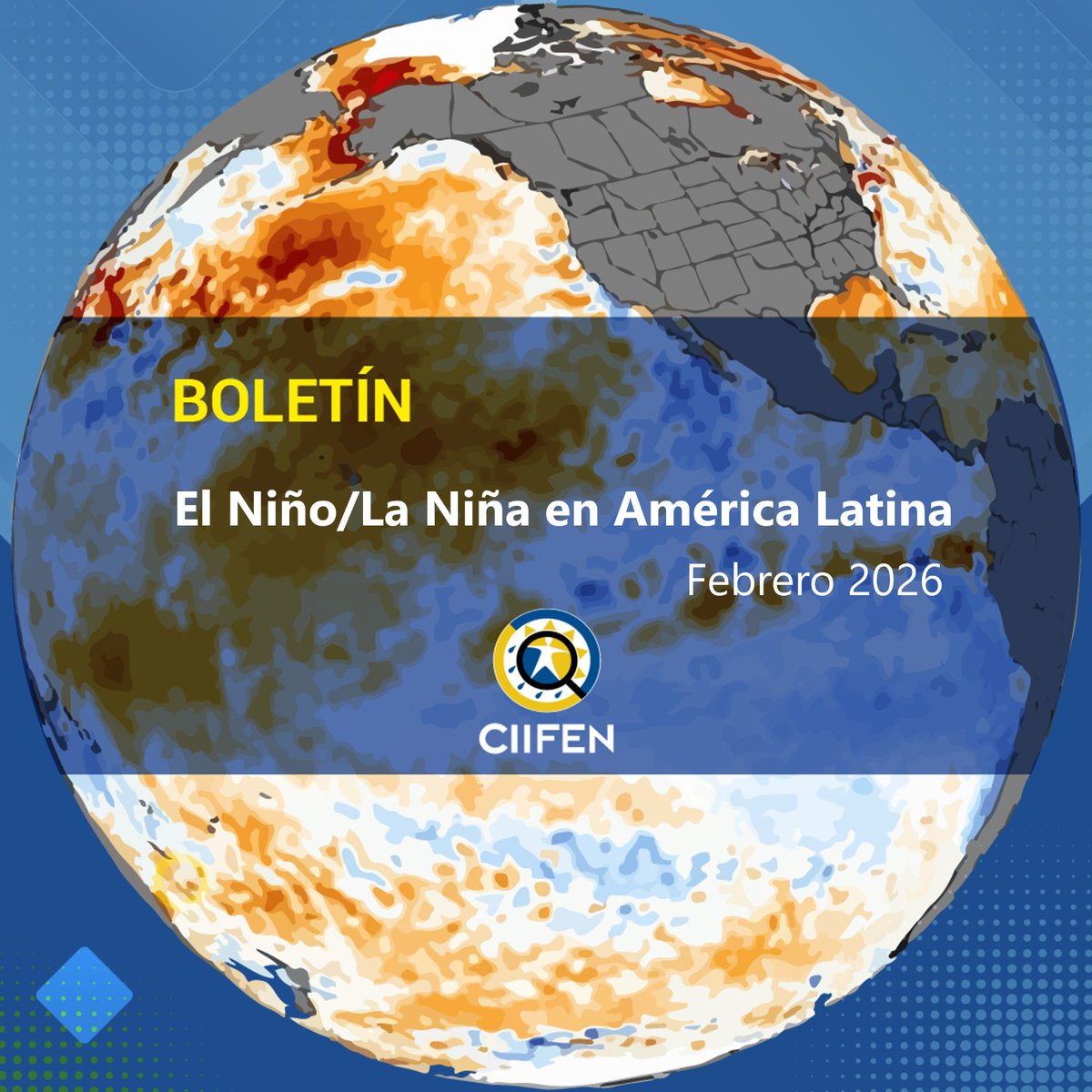 Les compartimos el boletín “El Niño/La Niña en América Latina” – febrero 2026.
Se presenta un recuento de las condiciones observadas en enero de 2026, con un análisis técnico sobre la evolución reciente de los fenómenos en la región.

Consúltalo 🔽
ciifen.org/wp-content/upl…