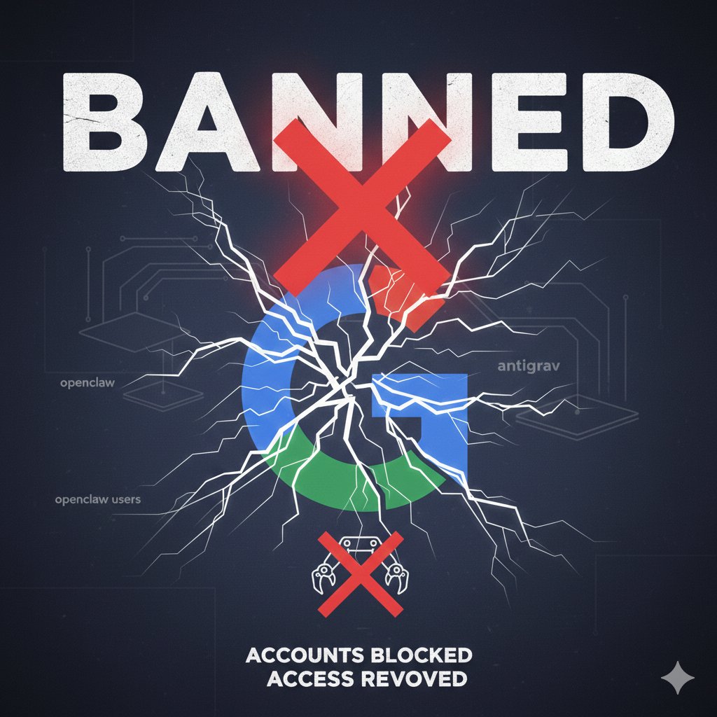 eprocentteam's tweet image. 🚨 Google's cracking down on OpenClaw users accessing Antigrav via their subs—banning accounts w/o warning! Creator Peter Steinberger (now @OpenAI) fires back: "Pretty draconian." Industry pattern? Anthropic did it too. Who's next? 🤔 #AI #OpenClaw #GoogleAI