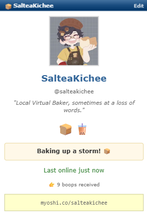 Oh yeah, I got on My Space! I dunno, maybe people will actually move to here from Twitter now... maybe...

Anyways, I got some codes ~