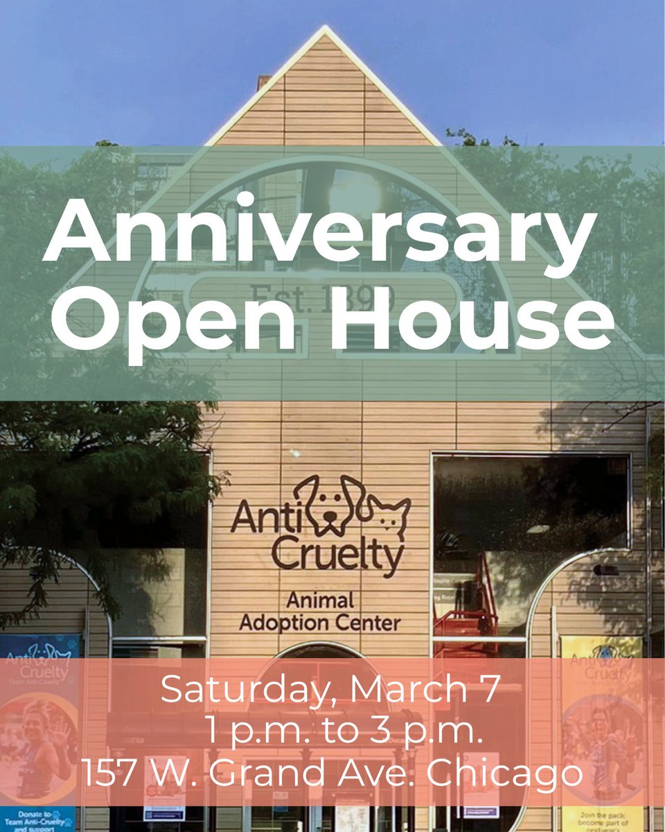 AntiCruelty's tweet photo. We have packed Saturday, March 7 with hands-on ways to dive into the world of animal welfare at Anti-Cruelty for our 127th Anniversary Open House.

We hope you'll be there! More info: https://t.co/NeIVz19ZHt 🐾 https://t.co/4Cw3NTsoDH