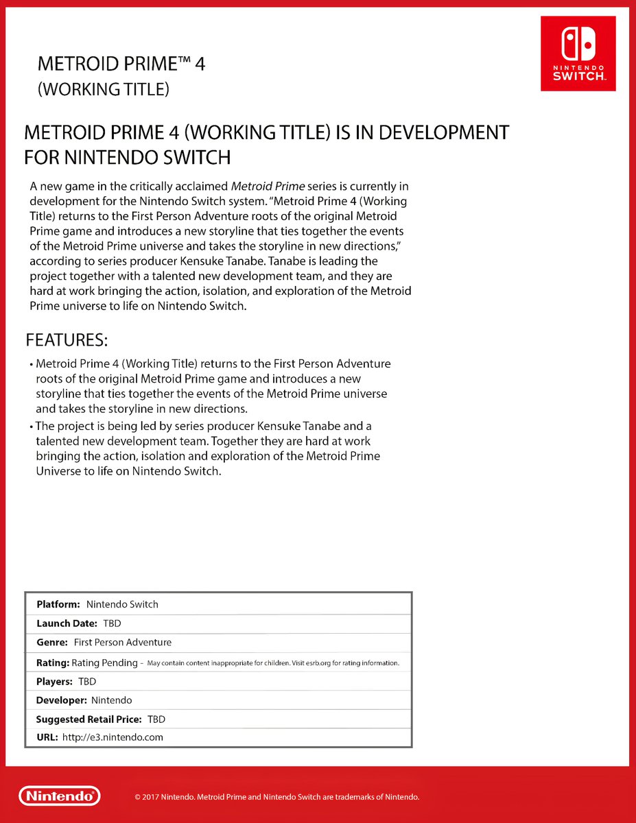 Sooo... when Metroid Prime 4 was first teased we got info about it through Nintendo. I never got why people said it was being made by Bandai Namco? 
I remeber hearing Eurogamer said it was but was it ever fully concrete? 

#Metroid #Nintendo