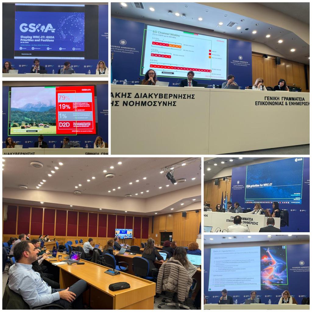 ITUEurope's tweet photo. #RRS26Europe Forum closes with industry at the table 🚀 Nova Space, @esa, @GSMA, @GSOA_SAT, @hellassat_, @EutelsatGroup &amp; @amazon #Kuiper — advancing innovation while ensuring sustainable &amp; efficient spectrum use.
Looking ahead to #ITUWRC and the future of #D2D. https://t.co/rGZ9d4UwK8