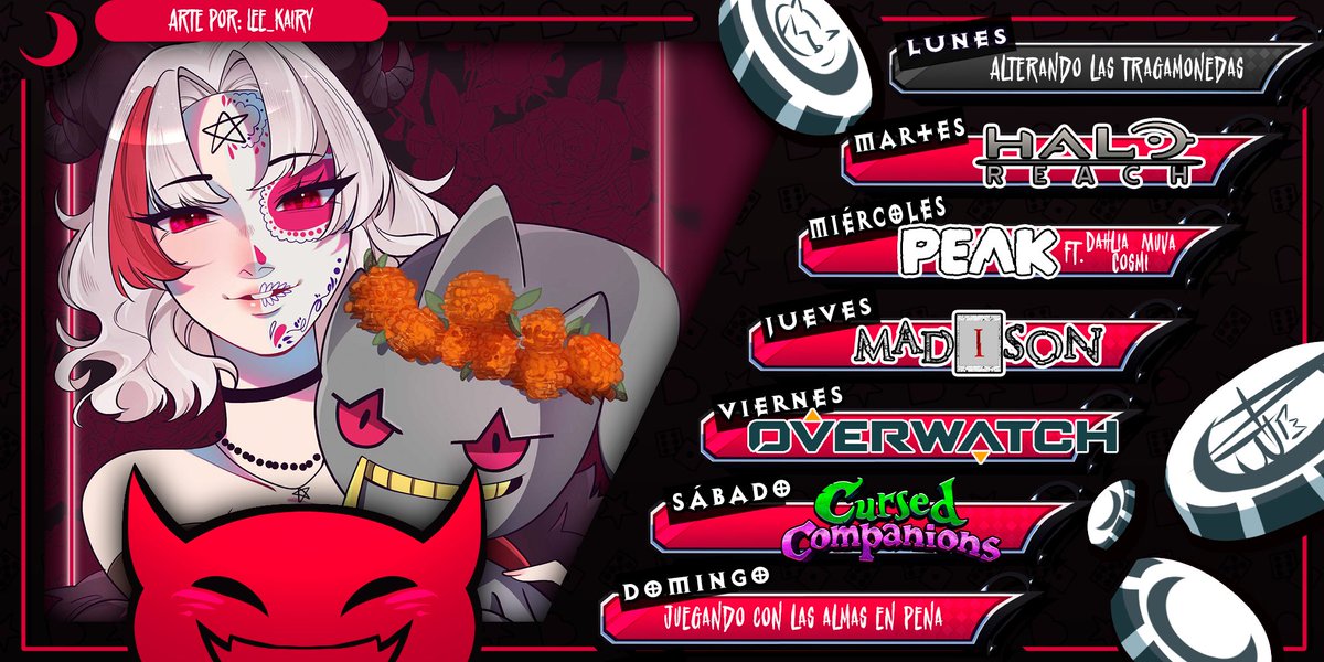 HORARIO SEMANAL! 🔥 Tendremos cositas variadas está semana! Subir una gran montaña con <a href="/DahliaKaiVT/">Dahlia Ka'i🌻💚LeFolk | PANDORA</a> <a href="/Cosmicalma/">Cosmi📿❤️‍🔥‧₊˚✧【COMMS OPEN/VGEN ARTIST】</a> , continuar varias aventuras que debemos completar y jugar en compañía de los Watajelsitos! 🔥 

Art: <a href="/Lee_Kairy/">Kairy_Gi 🐯 ComisionesABIERTAS</a> 🔥