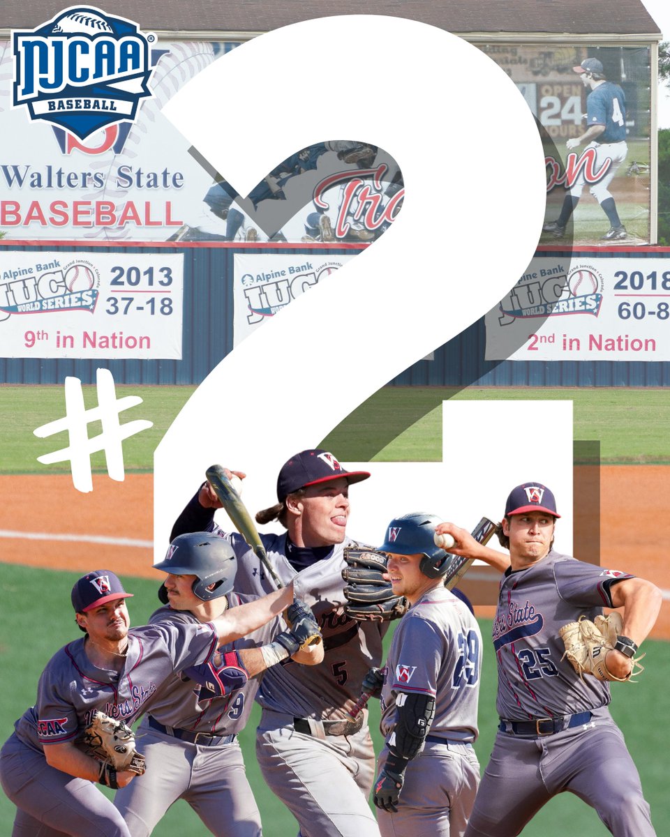 .<a href="/WSCCbaseball/">WaltersStBaseball</a> up two spots to No. 2 in this week's NJCAA DI Baseball Top 25!