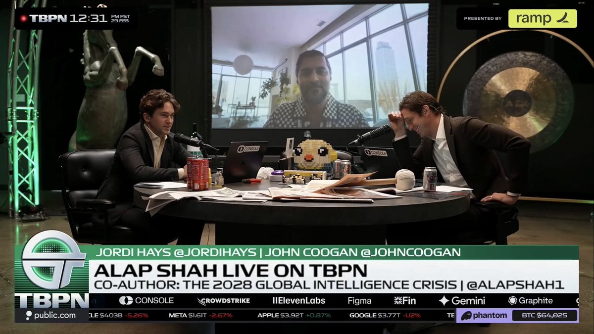 DylanAbruscato's tweet photo. The man of the hour, live on TBPN https://t.co/04mqiZB6A3