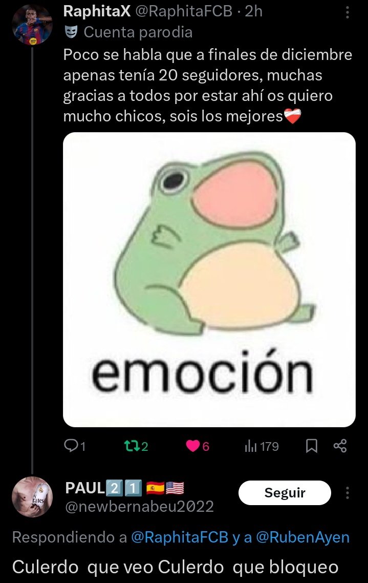 "Culerdo que veo Culerdo que bloqueo" Hacerle la misma al enjendro éste