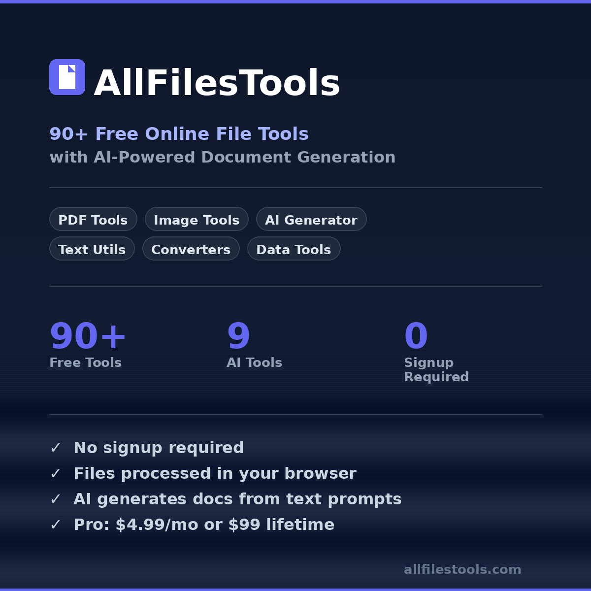 Daily_Commodity's tweet photo. We built 90+ free file tools so you never need to visit iLovePDF, Smallpdf, or TinyPNG again.

✅ Merge, split, compress PDFs
✅ Resize, convert images
✅ AI that generates documents from text

"Create a business proposal" → instant PDF 
3 months Pro for free → code XLAUNCH https://t.co/NHh95wiMxm