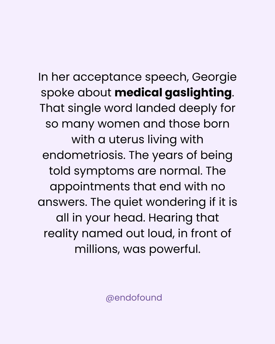 Endofound's tweet photo. A #BAFTA win, but so much more than a film award.

Congratulations to Georgie Wileman on this incredible recognition. 💛

“This is Endometriosis” has stepped onto the global stage, shining light on a condition that has been dismissed, minimized, and misunderstood for decades. https://t.co/iR0CI5mo4R
