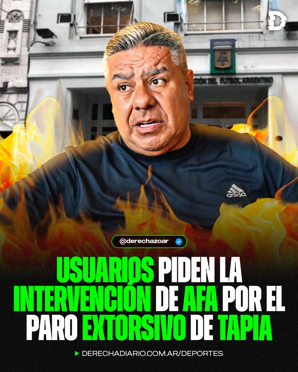 🇦🇷🚨 #URGENTE Miles de usuarios piden la intervención de la AFA, luego de que Chiqui Tapia anuncie un paro en todas las categorías del fútbol argentino por la investigación en su contra.