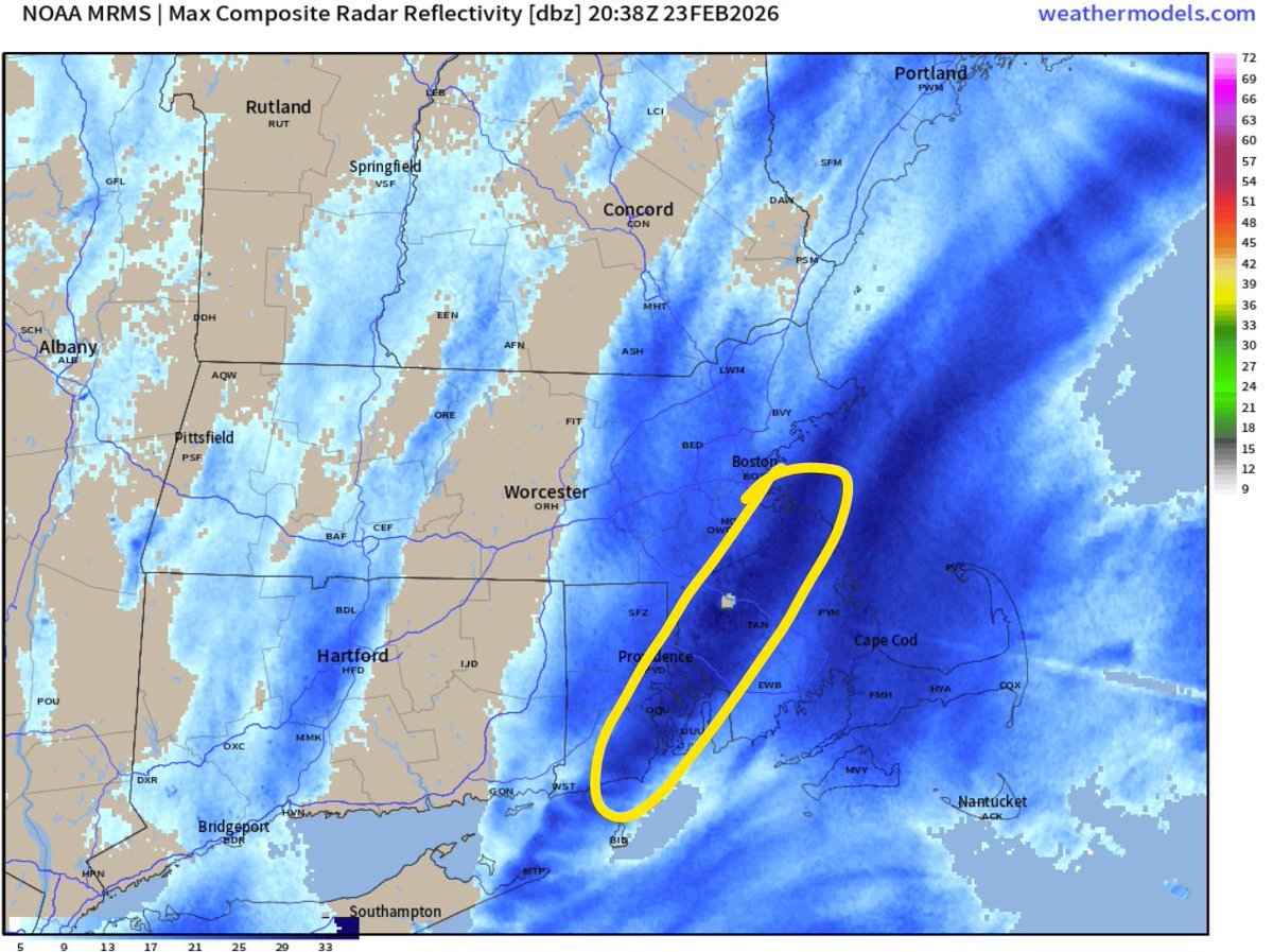 ChrisMartzWX's tweet image. Someone in this deformation band is going to wind up with over 40 inches of snow today.

I guarantee it. ☃️