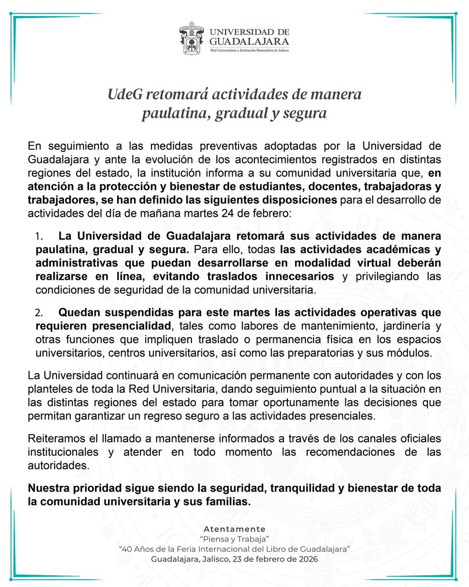 Universidad de Guadalajara tweet media