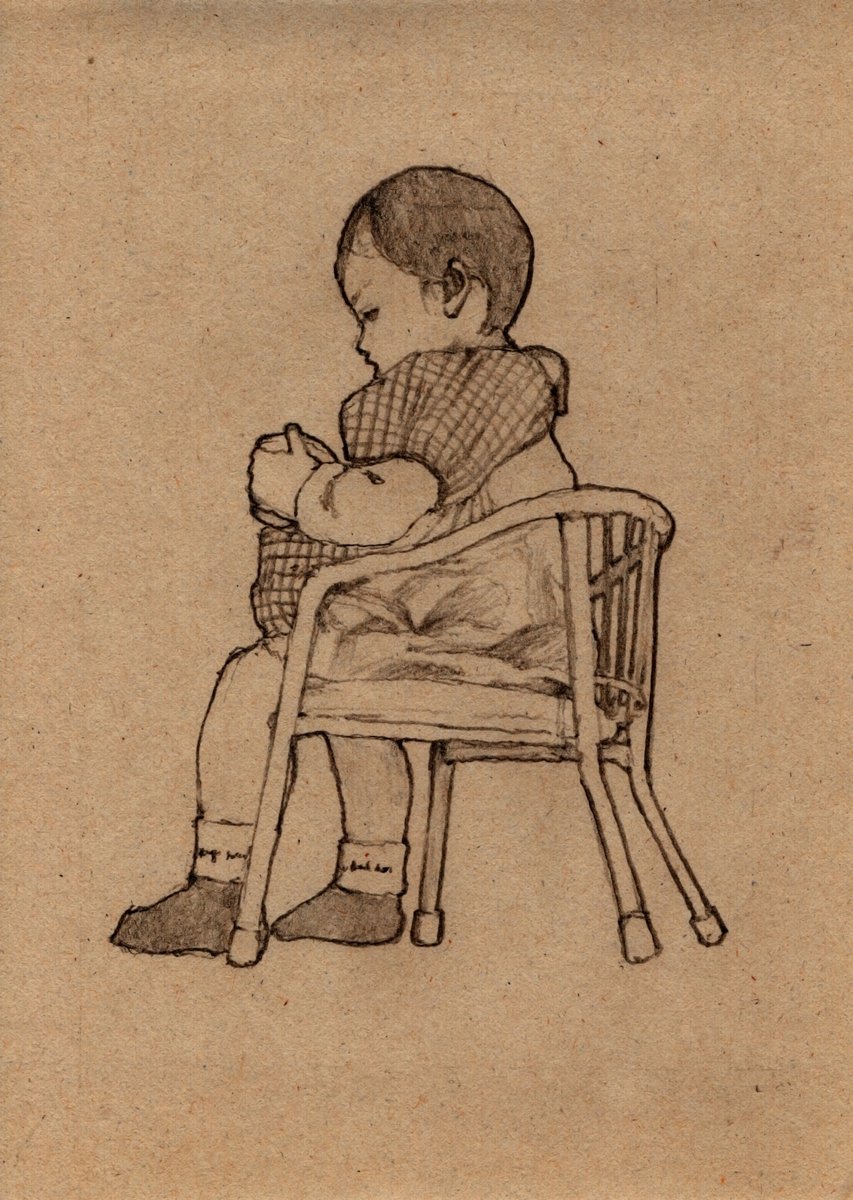 #子供編ポーズカタログ模写
食べる１-１８。