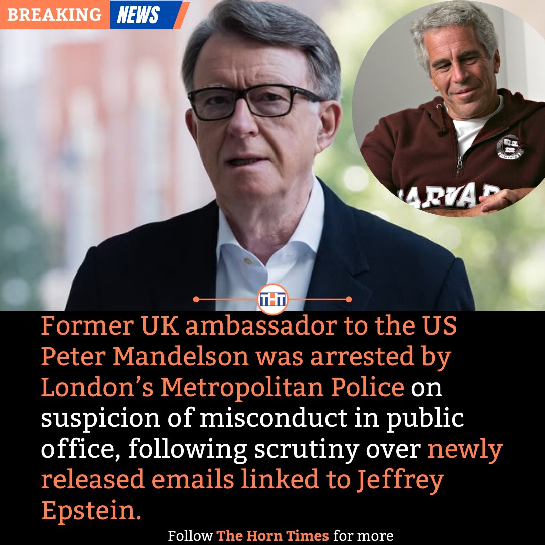 Former British ambassador to the United States Peter Mandelson has been arrested by the Metropolitan Police on suspicion of misconduct in public office.
Further information is expected as the inquiry progresses. 
- <a href="/CBCNews/">CBC News</a> 
#UK #PeterMandelson #Investigation #Politics