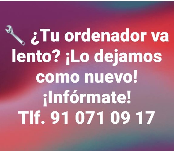 jmvsistemas's tweet photo. #reparacion de #ordenadores #portatiles y #sobremesa en #fuenlabrada https://t.co/KMbl2pAq1Q