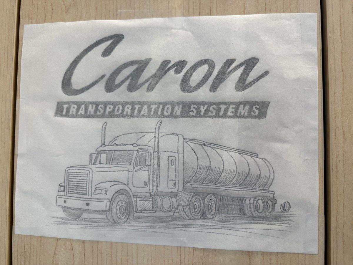 CaronTransport's tweet photo. Looks like our trucks have been drawing attention lately. 👀✏️

We’ve been spotting these awesome sketches around the office, and we love the creativity (and the excellent taste in subject matter).

Shoutout to Kiersten for the incredible artwork! https://t.co/fE0WaBGtOf