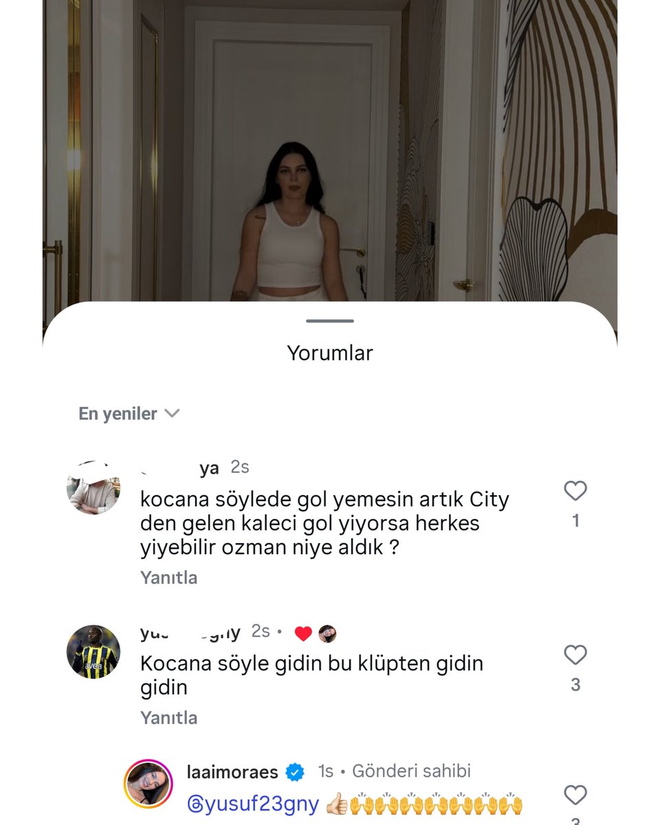 Ederson’un eşinin “Gidin bu kulüpten” yorumuna cevabı: 👍🏼