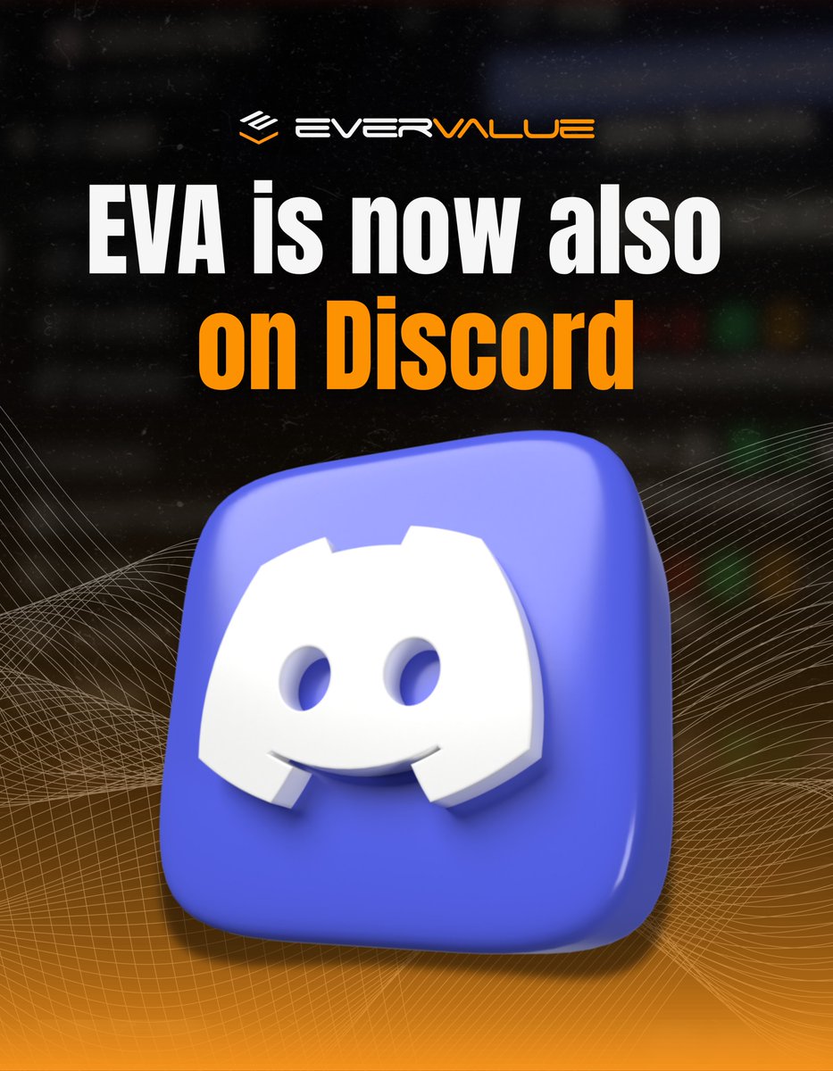 EVA is now also on Discord.

A new space for those who want to follow the ecosystem more closely, discuss tokenomics, mining, the Burn Vault, and exchange ideas with the community.

More organization. More proximity. More depth.

Join us and be part of it: discord.gg/evervalue