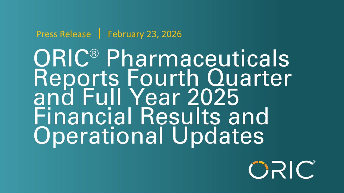 ORIC Pharmaceuticals tweet media