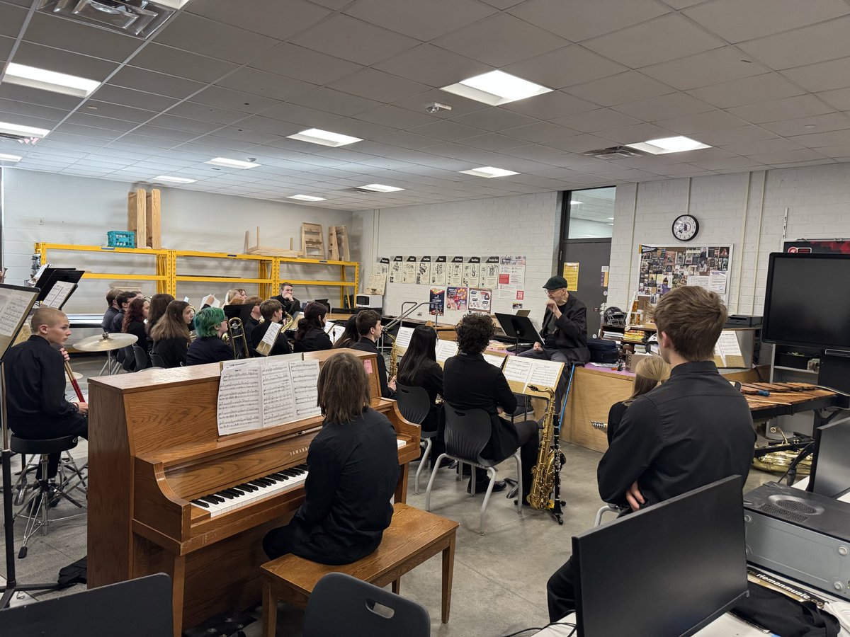 IndianolaHSband's tweet photo. The 3rd annual Paul McKee Jazz Festival is in the books! Special thanks to Paul McKee and his wife, Angie Schendel for being in attendance, leading clinics, and judging the festival. Thanks  to our awesome volunteers and @xobrass for making this event possible! https://t.co/QhhgyprT9K