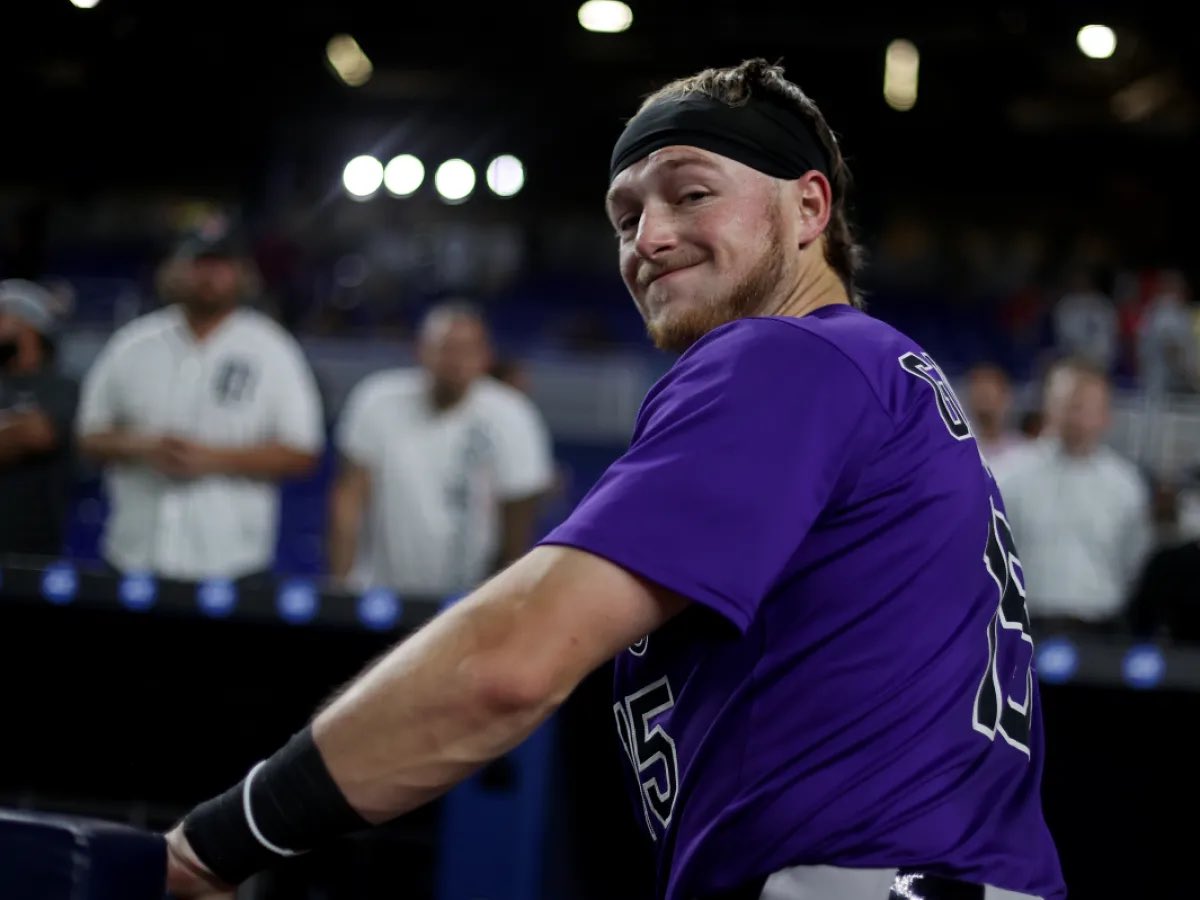 SleeperMLB's tweet photo. Day one of posting Rockies content since @MLB won’t 

Hunter Goodman had a .278 BA last season.

It was the second highest among Catchers. https://t.co/aXG27Sr5XP