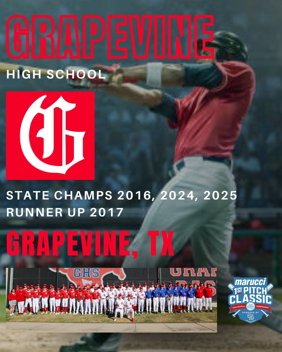 Grapevine Mustang Baseball is rolling into the Marucci 1st Pitch Classic powered by 2D Sports representing Grapevine, TX with pride 🐎

The Mustangs are focused, disciplined, and ready for the challenge 💪

The stage is set and the diamond is ready 💎⚾️