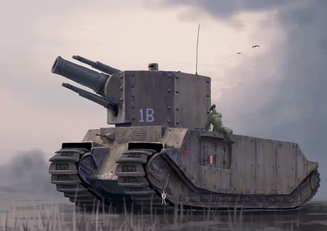 kaisercatcinema's tweet image. More cursed #tank designs : "main gun: BL 15-inch seige howitzer. ammo capacity: maybe"reddit.com/r/SprocketTank…