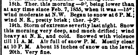 Looks like the current snowstorm at Providence RI shattered the January 18-19, 1857 snow amounts (1857 below).  #snowstorm #riwx