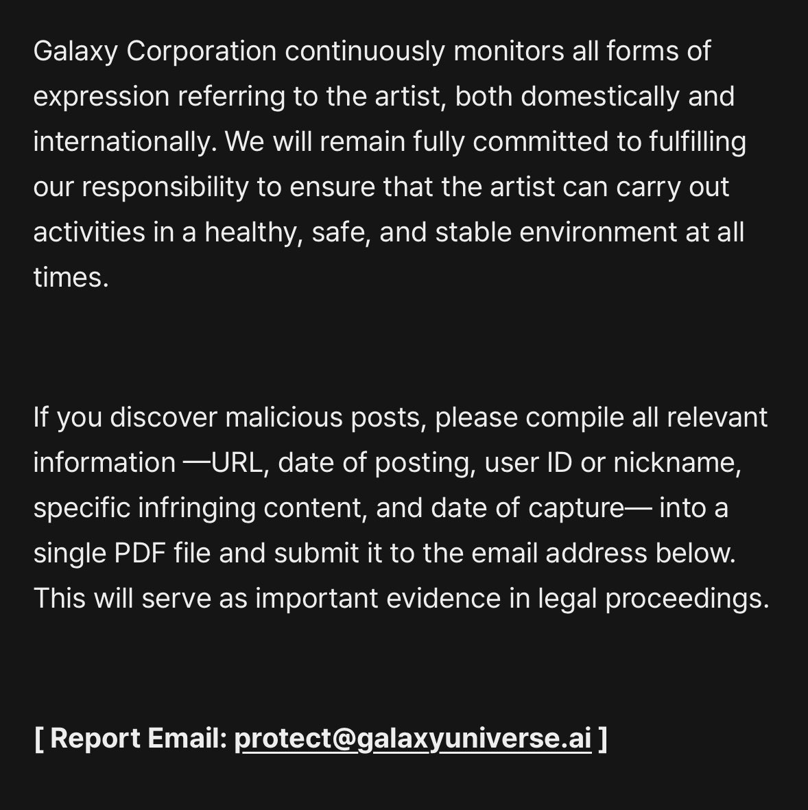 saaaaai234's tweet photo. Lol Galaxy posting this today of all days is them subtly saying βback off or weβll sue your a**β to those protest truck advocates π
Anyway report any such posts you see, can be considered a malicious attack on the artist
#RespectNotHate #SupportNotAttack #GDRAGON https://t.co/dCv4JnfnA6