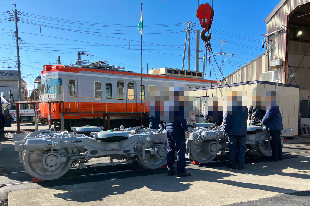 昨年より重要部検査を行っていたアルピコ交通上高地線20100形第1編成