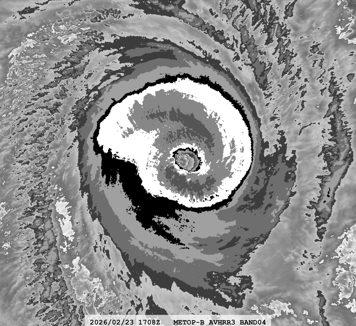 zeb199818's tweet photo. #22S Tropical Cyclone #HORACIO
Satellite: #METOPB #AVHRR3
Channel : B04 (10.8 µm) 1.1 km
Time : 2026/02/23 1708Z
Eye Temp : 20.568 °C
Data Source : #EUMETSAT Data Store L1B
CPA : ~440 km https://t.co/jTKQ1dnODz