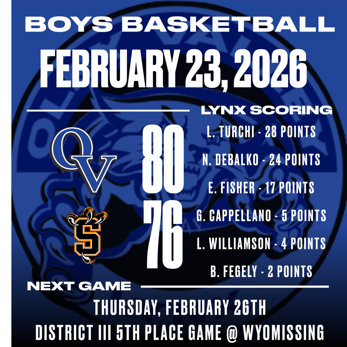 Oley Valley Athletics tweet media