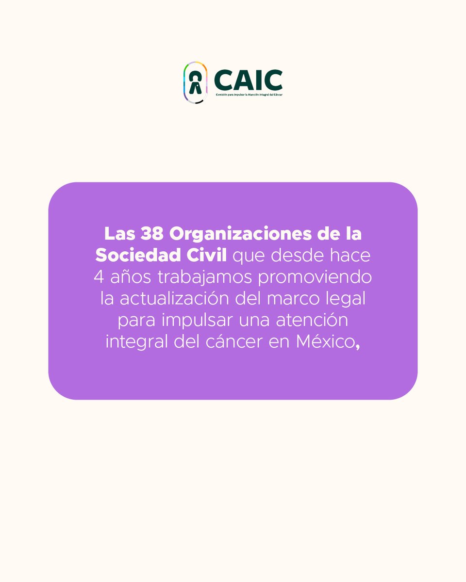 Com. para Impulsar la Atención Integral del Cáncer tweet media