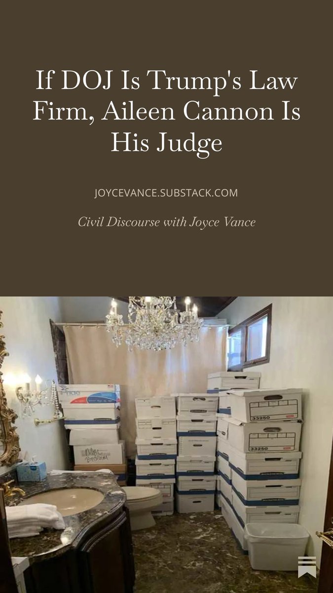 Judge Aileen Cannon ruled in a Trump case today—in his favor and against releasing the Special Counsel’s report to the public. There is some tortured procedural history, but it’s important to understand. And as with Epstein, Trump is so insistent that this report not see the