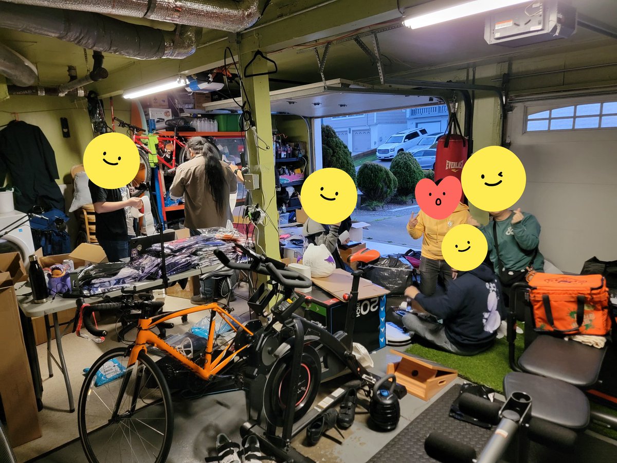 The gang pulled up to help pack