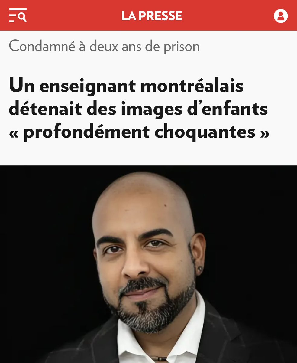 Une autre bonne raison d’être fier d’être Canadien!

Un enseignant montréalais, Adil Mamodaly, collectionnait d’immondes images d’abus d’enfants âgés de 0 à 15 ans. On fait état d’enfants victimes des pires sévices imaginables. Il détenait 58 000 images et 4700 vidéos illégales,