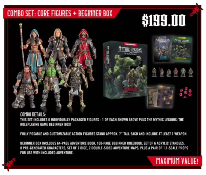 Mythic Legions the RPG Combo Set prices