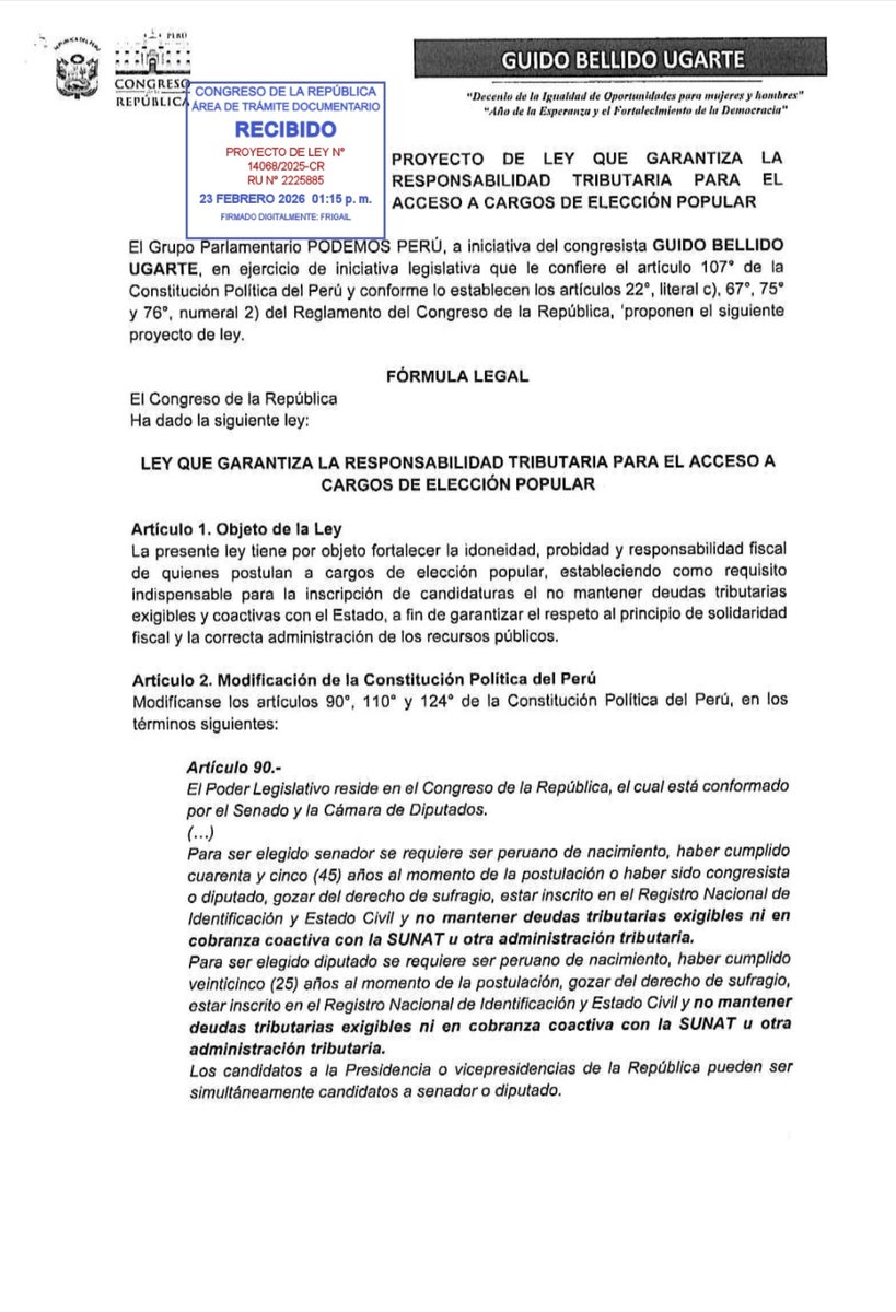 Guido Bellido Ugarte tweet media