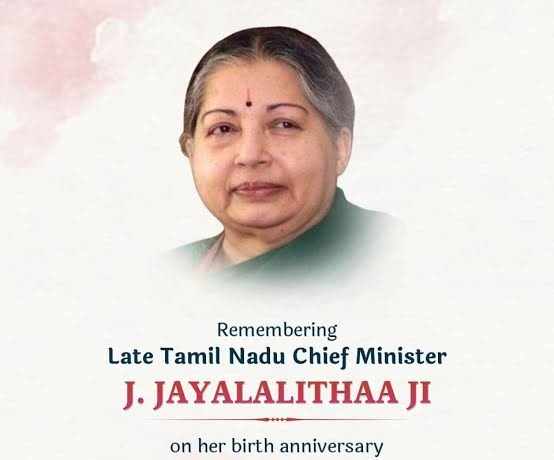 மக்கள் தலைவி ஜெ. ஜெயலலிதா அவர்களின் பிறந்த நாளில் அவருக்கு மனமார்ந்த புகழஞ்சலி.

ஏழைகள், பெண்கள் மற்றும் சாதாரண மக்களின் நலனுக்காக அவர் பல சிறந்த திட்டங்களை கொண்டு வந்து வாழ்க்கையில் மாற்றம் ஏற்படுத்தினார்.

 அவரது ஆட்சி  காலத்தில் தொடங்கிய நலத்திட்டங்கள் இன்று வரை பல