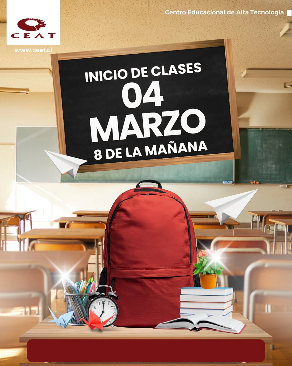 🎓 Inicio del Año Escolar 2026

📅 Miércoles 04 de marzo ⏰ Hora de ingreso: 08:00 horas
Invitamos los/as estudiantes a presentarse puntualmente para comenzar este nuevo ciclo escolar con energía y compromiso.

¡Les esperamos para iniciar juntos el Año Escolar 2026!