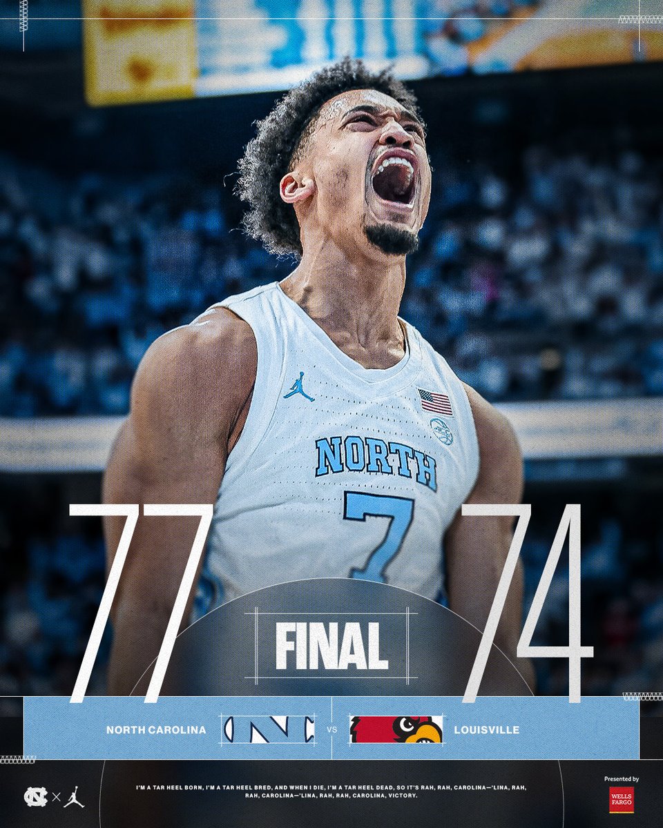 HOME DUB.

#CarolinaFamily | <a href="/WellsFargo/">Wells Fargo</a>