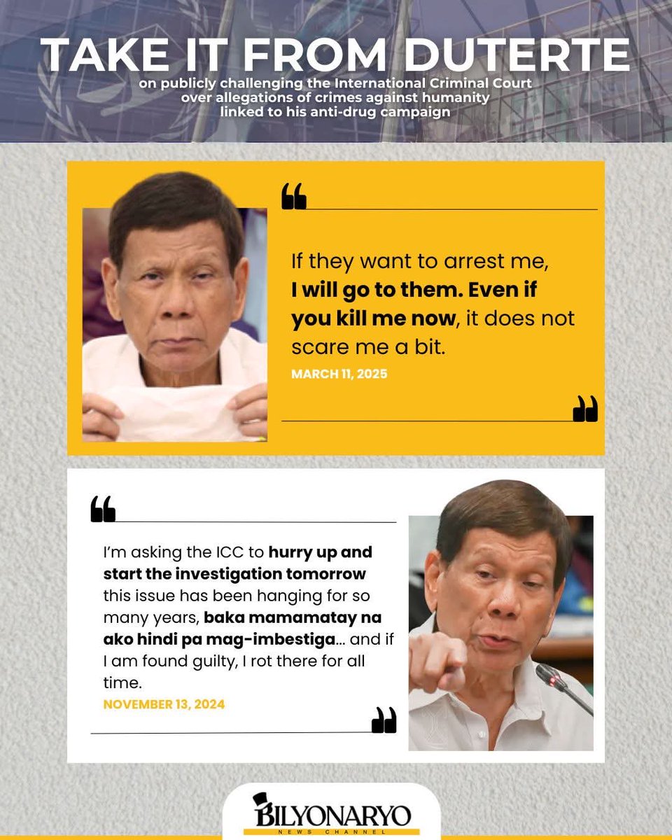 Yabang now garalgal boses later. Juskopo ang yabang yabang ng bibig neto nung nakaupo pa sya. Tapos ngayon karton nlng ayaw umattend. takot gisahin ng international lawyer. Kong ano ginawa mo sa kapwa mo mangyayare din sayo.