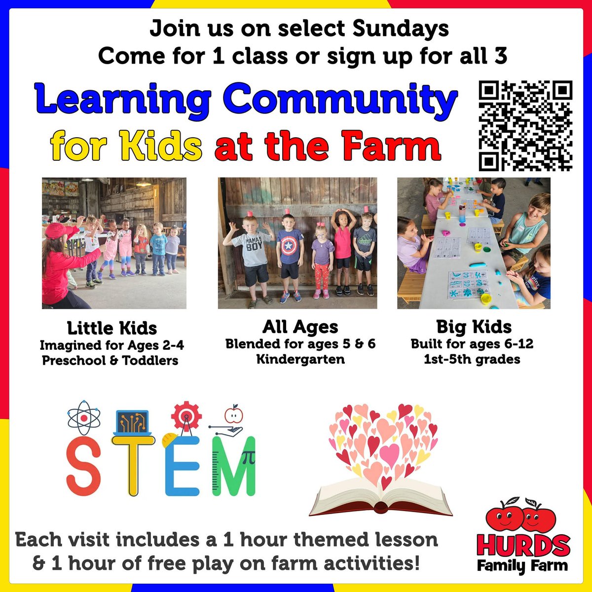 HurdsFamilyFarm's tweet photo. This is more than a class — it’s a community. ❤️

✨Kids learn, create, explore, and grow… all while making farm memories they won’t forget.

Tag a parent who would love this for their child! 🌟 https://t.co/Myezwuy34S