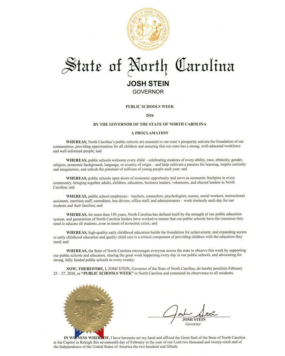 Someone in your Executive Mansion desperately wants your attention however, he fails to realize that not all public schools are "welcoming," to North Carolina children, but if they were so superb, no kids would ever seek other options. #ncpol